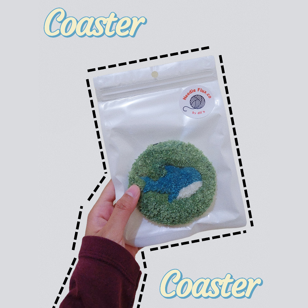 Coaster Punch Needle / Coaster Handmade / Tatakan gelas / Punch Needle