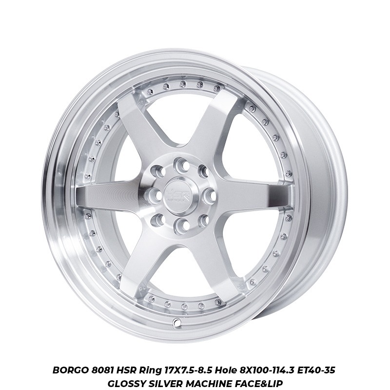 VELG MOBIL HSR BORGO RING 17 LEBAR 7,5 -8,5 INCHI