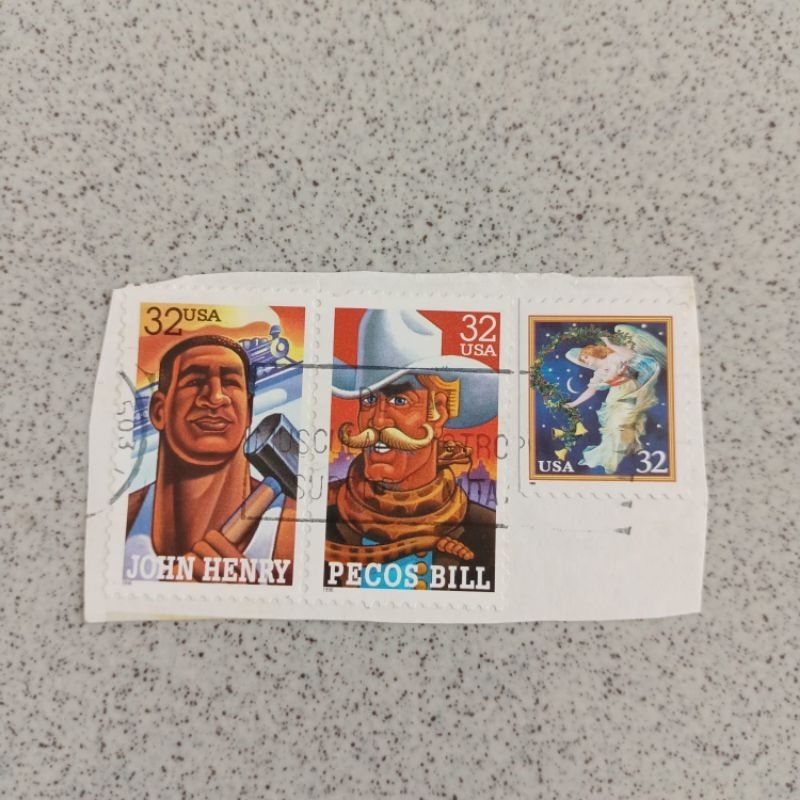 

perangko used USA angel John Henry Pecoss Bill 32
