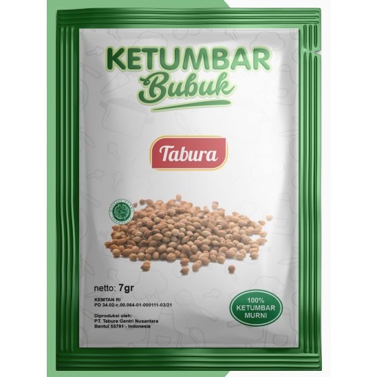 

Tabura Ketumbar Bubuk 7gr 1 renceng isi 12 pcs