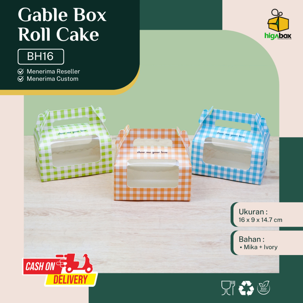 

Kemasan Kotak Muffin / Box Cupcakes / Gable Box Ivory Tebal Tempat Kue / Box handle kue / Kotak dus kue cake bolu gulung slice / Gable Box / Dus Kue / Box Snack / Kotak Kue Coklat | BH16 - BH17