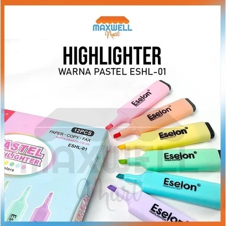 

[MaxMart] 12pcs Stabilo Pastel / Highlighter / Stabilo Eselon ESHL-01