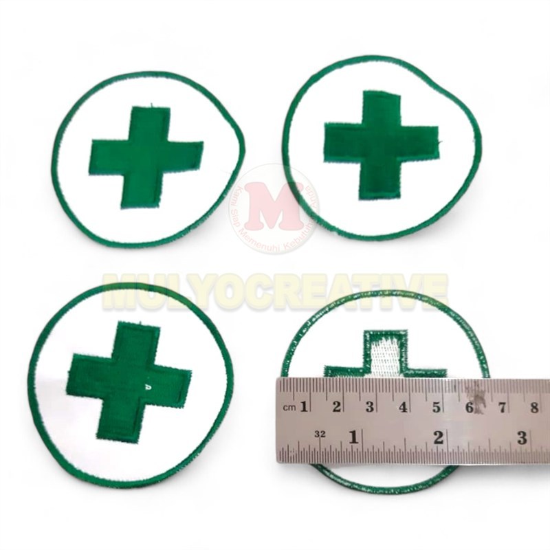 Bordir Logo Kesehatan P3K Lingkaran - Bordir Atribut Puskesmas