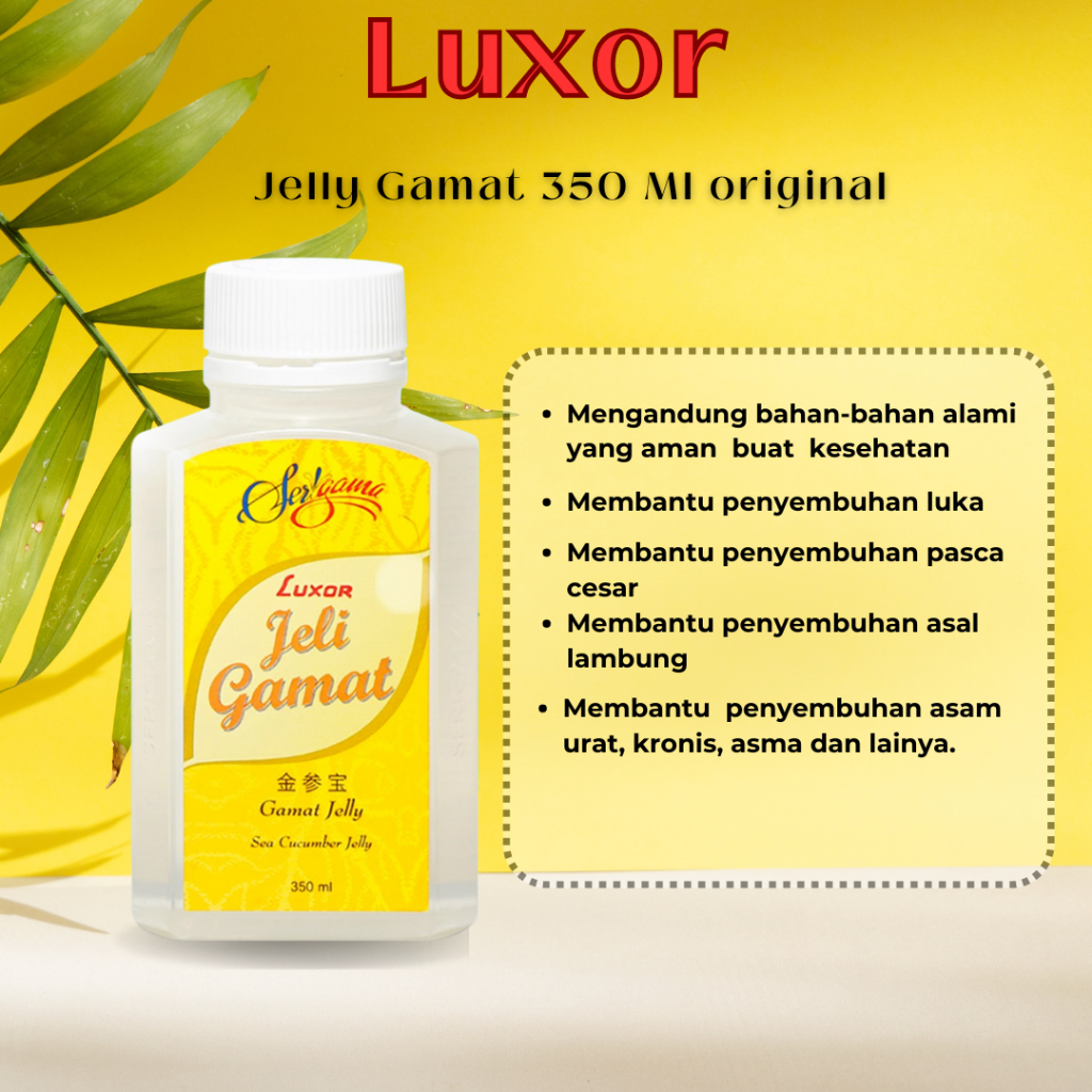 Jelly Gamat Luxor Teripang Emas Kualitas Premium Bio Sea Cucumber 350ml
