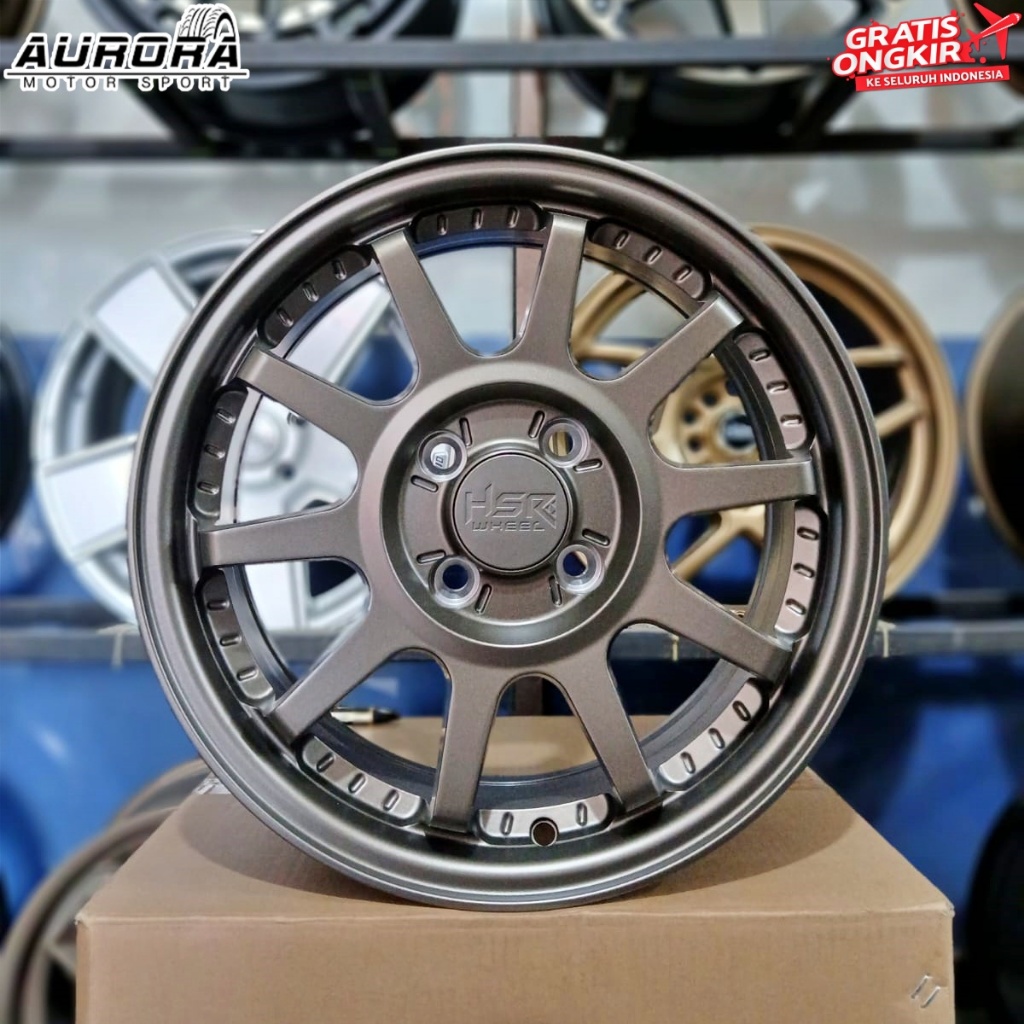 Velg ring 15 baut 4 mobil calya sigra brio HSR Gymkana R15 bronze