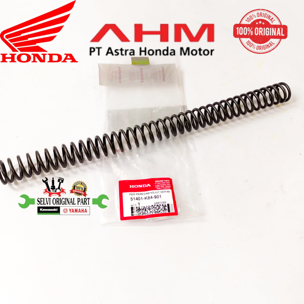 (CRF150) HONDA ORI - PER SHOCK USD DEPAN KIRI/ SPRING FRONT FORK SHOWA  51401K84901 HONDA ORIGINAL