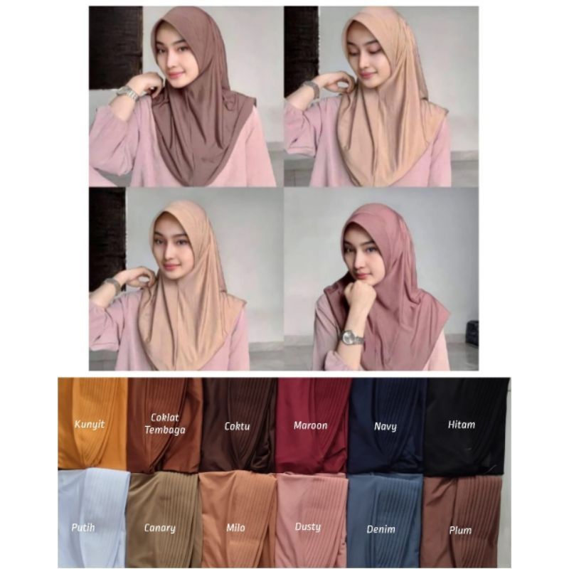 KERUDUNG BERGO HAMIDAH ORI// BAHAN JERSEY