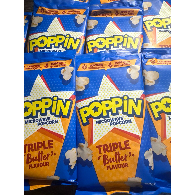 

POPPIN microwave popcorn triple butter 100g