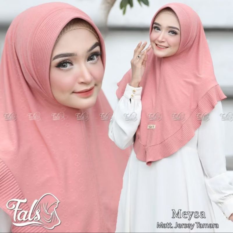 FALS MEYSA / Hijab Instan Jersey Tamara / Jilbab Pet Rempel Plisket / Kerudung Instan Murah