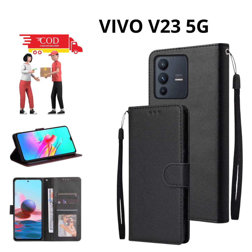 CASE HP VIVO V23 5G CASE DOMPET FLIP CASE WALLET FLIP LEATHER CASE PREMIUM-FLIP WALLET