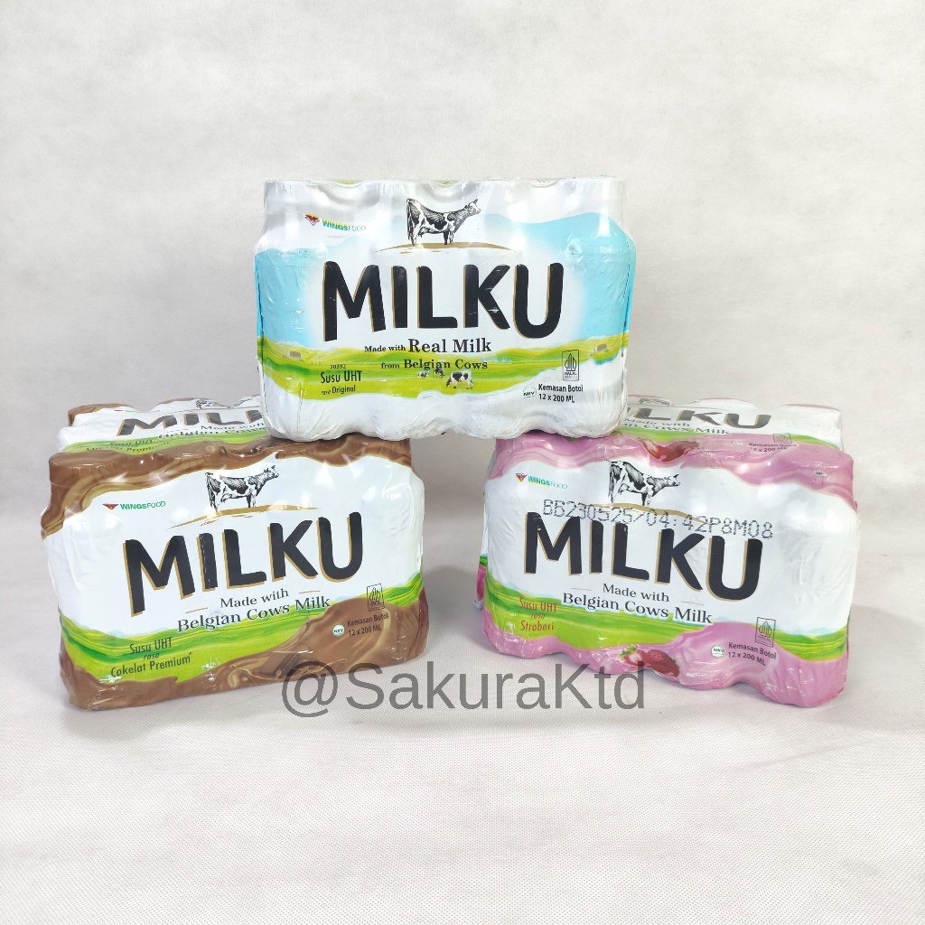 

1 Pak (12 Botol) MILKU COKLAT/ STROBERI/ORIGINAL 200Ml