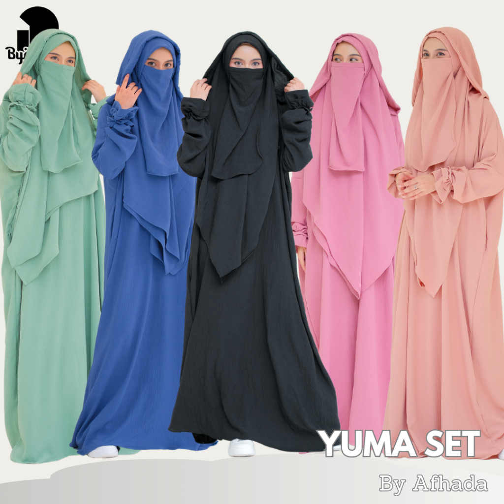 Byafhada Gamis Cadar Yuma Terbaru Baju & hijab Syari Free Niqab