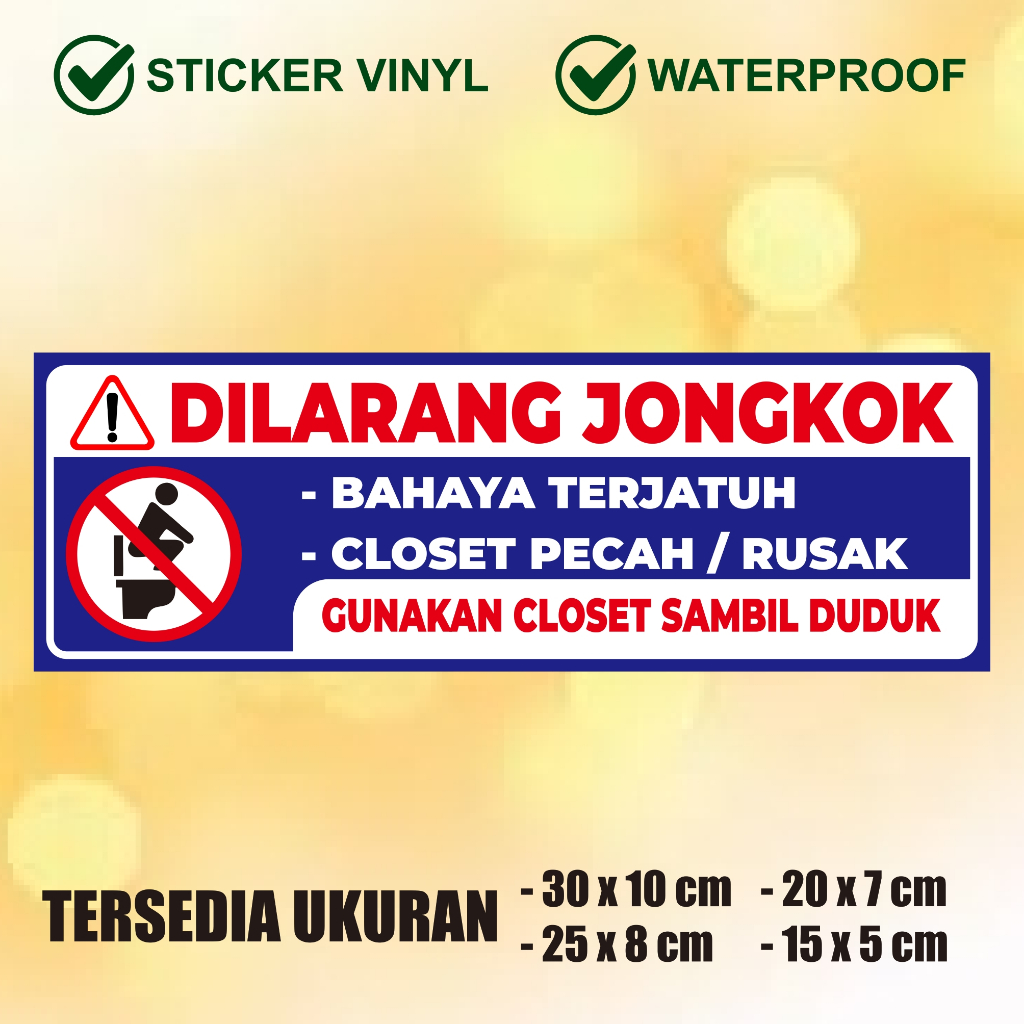 

Sticker Dilarang Jongkok Di WC Duduk