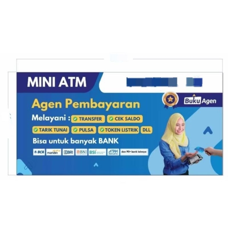 SPANDUK MINI ATM buku agen / buku warung