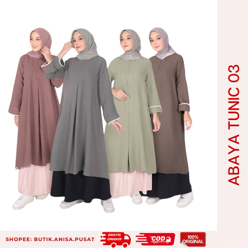 ETHICA ABAYA TUNIC 03 Grey Rosewood Sage Green Taupe