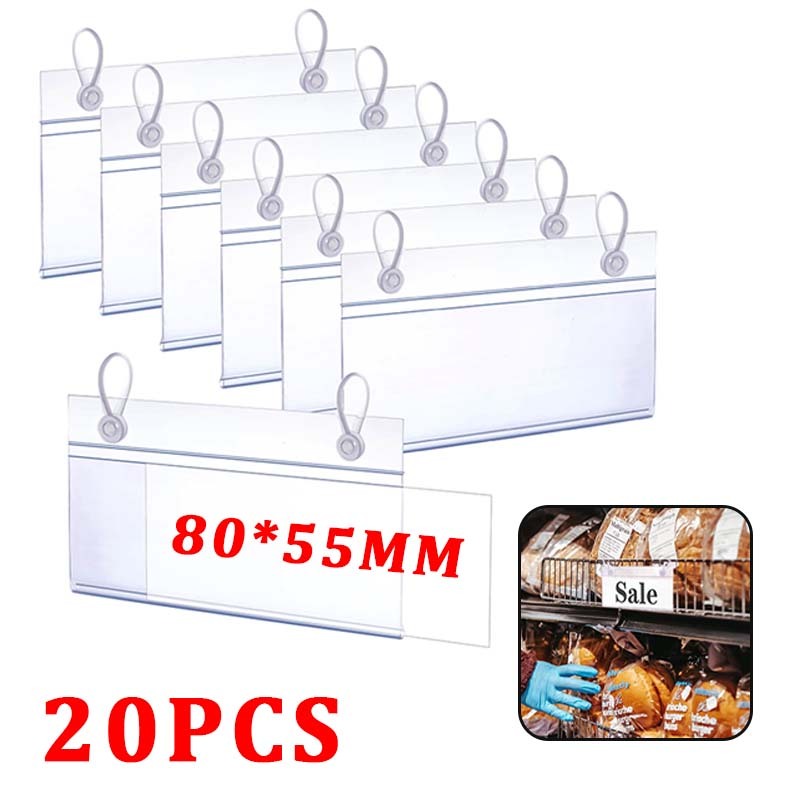 

10pcs Tag Harga Gantung Label Harga Mika Price Tag Holder Price Tag Gantung Label