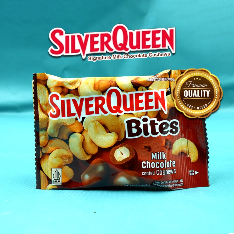 

Silver Queen Bites Cokelat Coklat Susu Cahsew 30gram