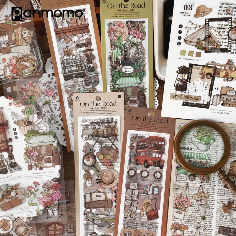 

On The Road European Style Diary Deco Stickers (6 lembar)