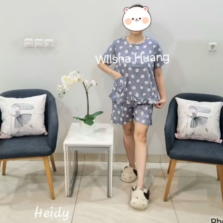 Baju Tidur Sunly Jumbo Size 2L 3L C.Pdk & C.3/4 heidy