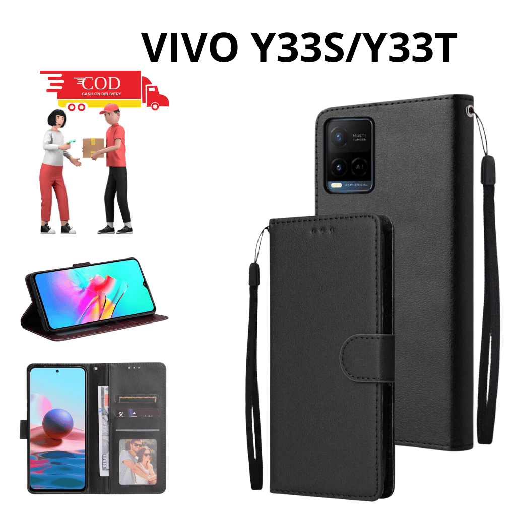 CASE HP VIVO Y33S/Y33T CASE DOMPET FLIP CASE WALLET FLIP LEATHER CASE PREMIUM-FLIP WALLET