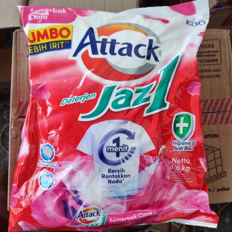 ATTACK JAZZ 1 1.6KG DETERJENT LAUNDRY JUMBO / SABUN CUCI BAJU