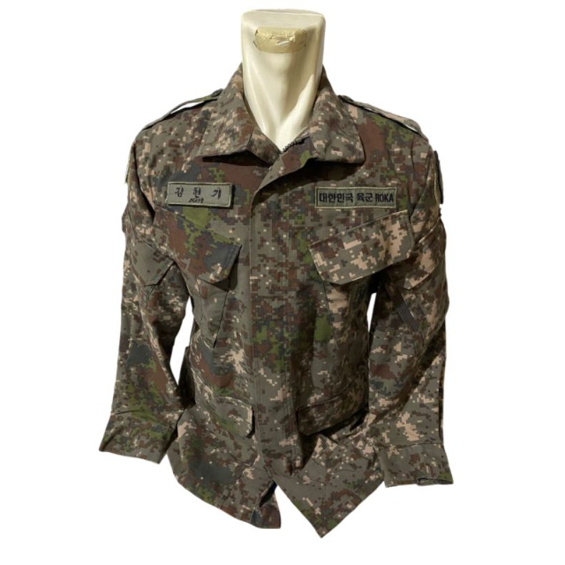 Coat Jaket Parka 2 Lapis Anti  Air Instruktur Drill Sergeant Loreng Digital Roka Korea Army (1)