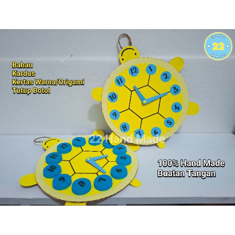 Prakarya Jam dinding dari Kardus dan Kertas Warna/Alat Peraga Jam dinding