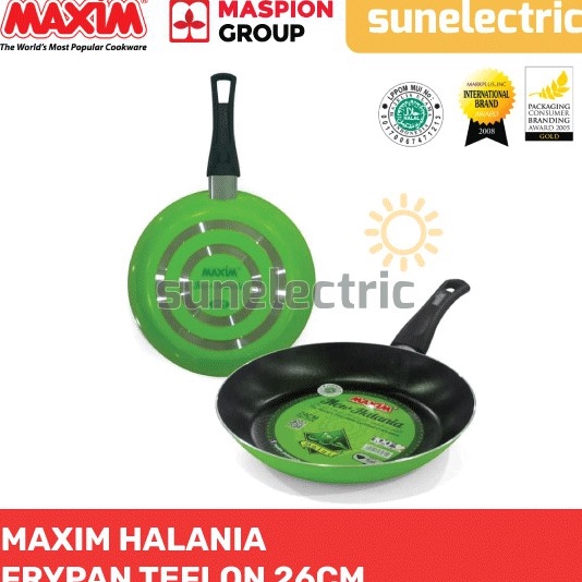 GRATIS ONGKIR Maxim Halania 26 cm Frypan Panci Wajan Penggorengan Teflon Anti Lengket Halal NonStick