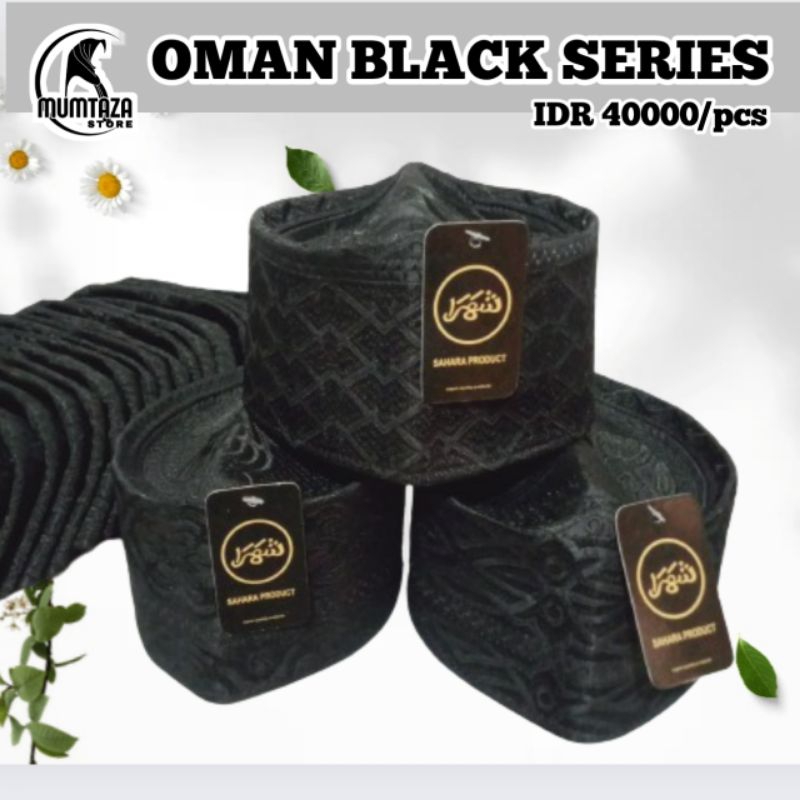 Peci Oman Bangladesh Hitam Polos Original Dewasa Anak
