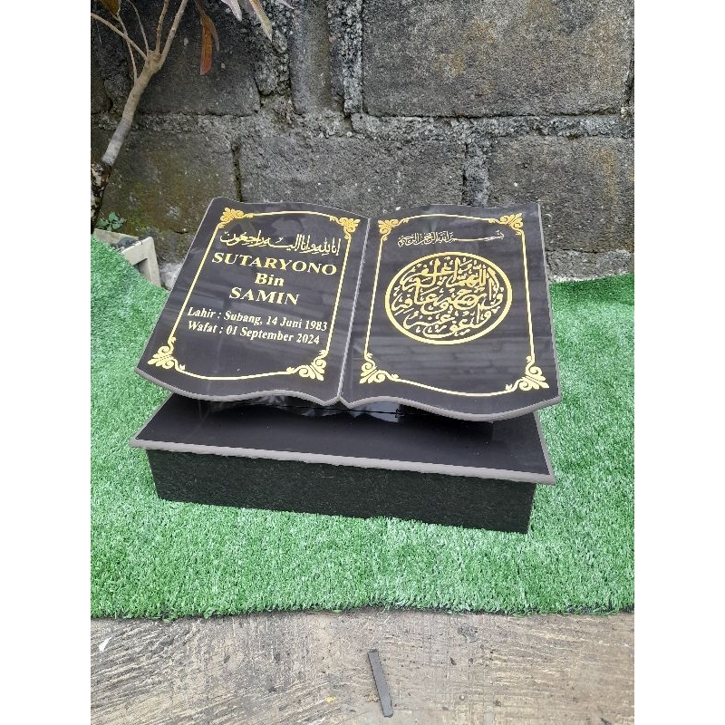 BATU NISAN MAKAM/NISAN GRANIT TILLE/MAKAM NISAN +pcaking kayu