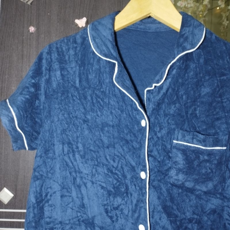 DRESS PIYAMA BELUDRU GU NAVY PREMIUM