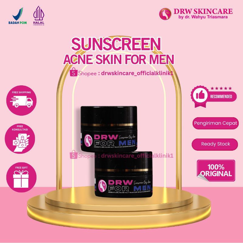 SUNSCREEN DRW MEN ACNE NORMAL SKIN ECER DRW SKINCARE