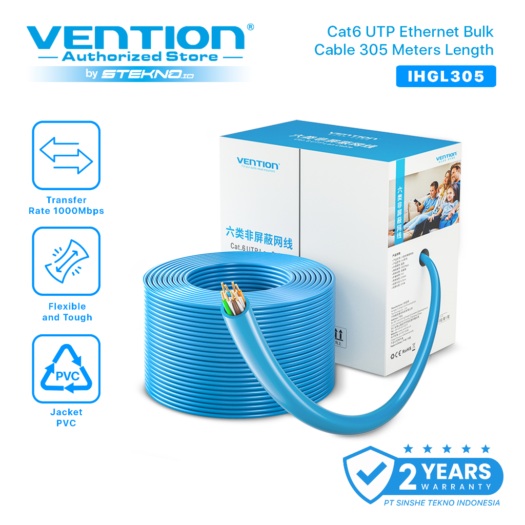 VENTION Kabel Lan UTP Cat6 Cat 6 RJ45 Ethernet 100M 200M 305M