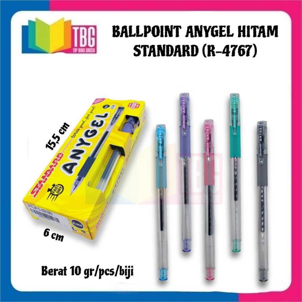 

1 PCS BALLPOINT ANYGEL HITAM STANDARD / BOLPEN ANYGEL HITAM STANDARD / PULPEN ANYGEL STANDARD / BALLPOINT MURAH (R-4767)