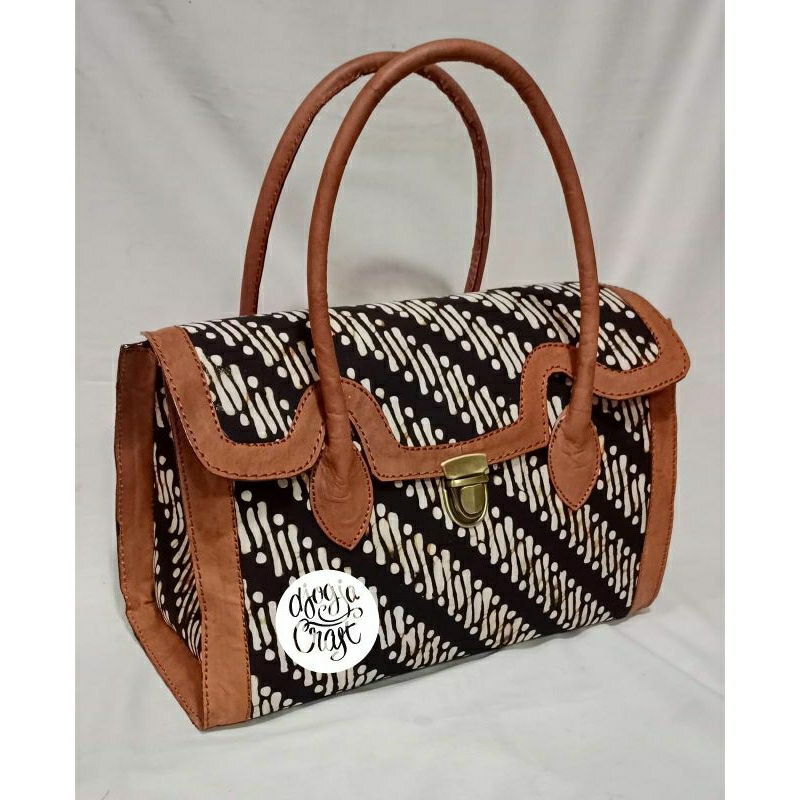 Djogja Craft Tas Kulit Hens Kombinasi Kain Batik