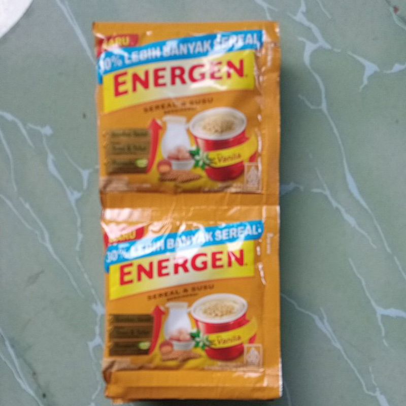 

Energen sereal susu rasa vanila 1 renceng isi 10 sachet
