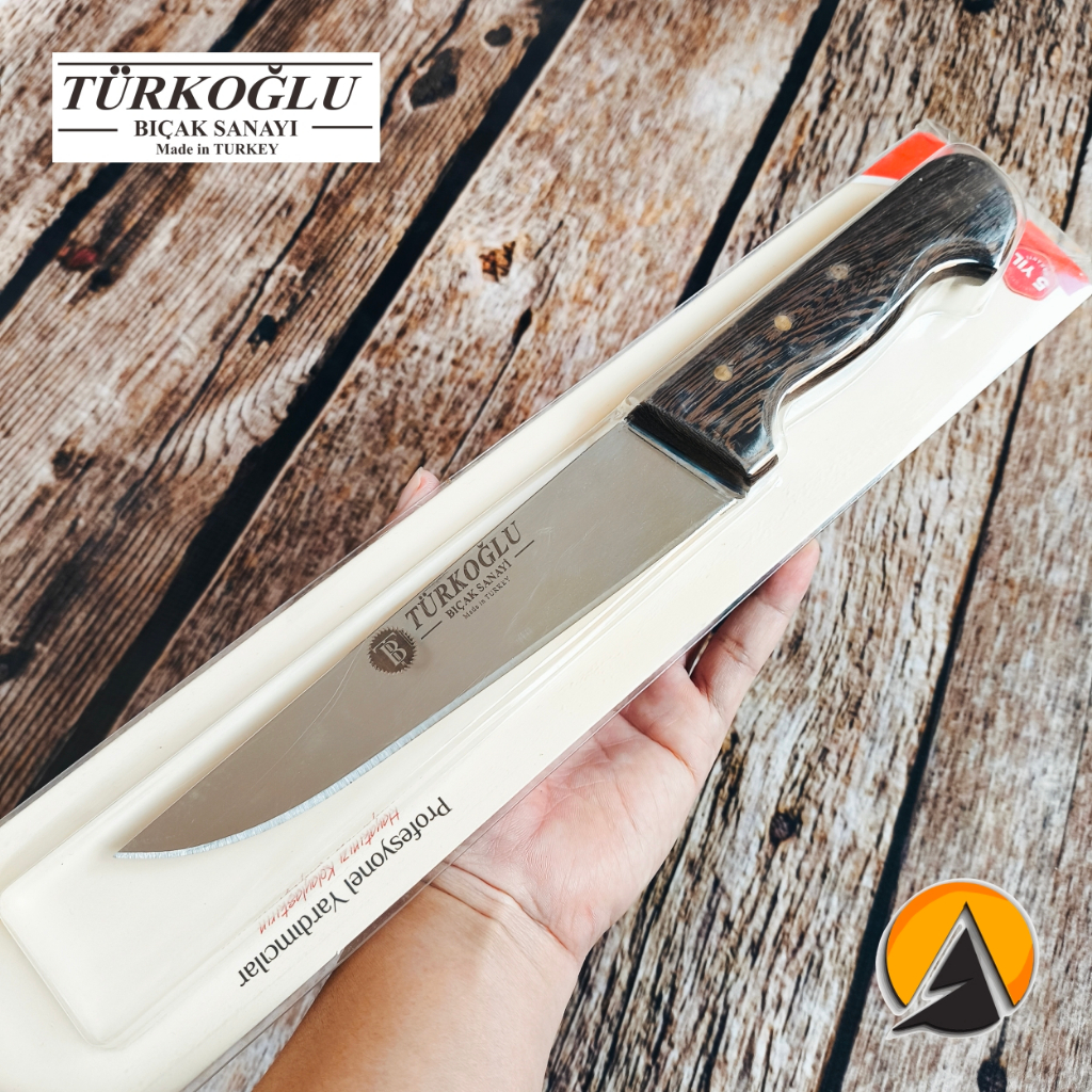 Butcher knife pisau sembelih Turkoglu straight 18 cm original turkey