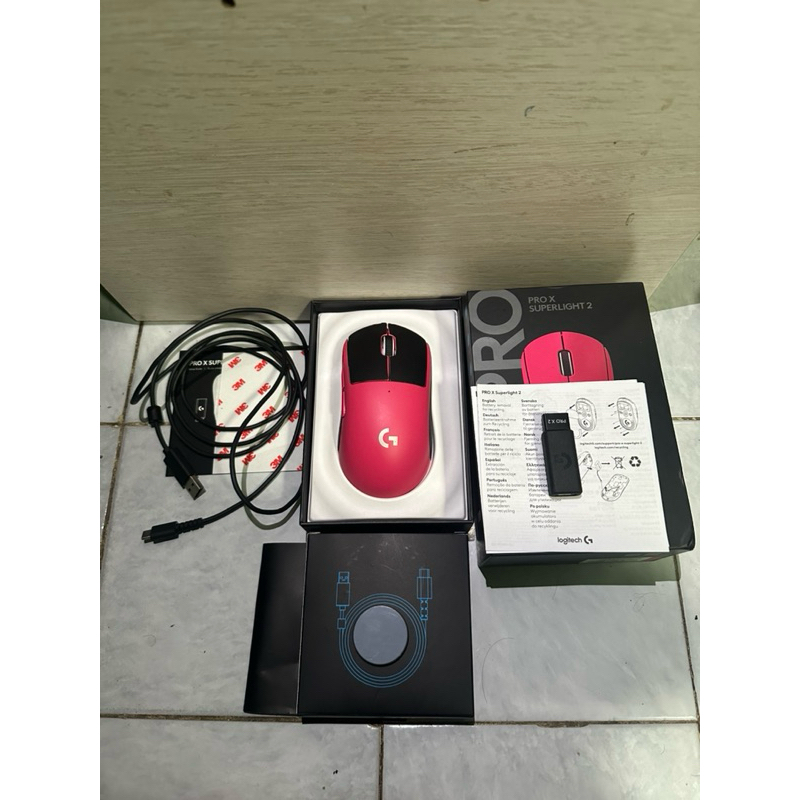 Logitech G Pro X Superlight 2 Mouse Gaming Wireless Putih, Hitam