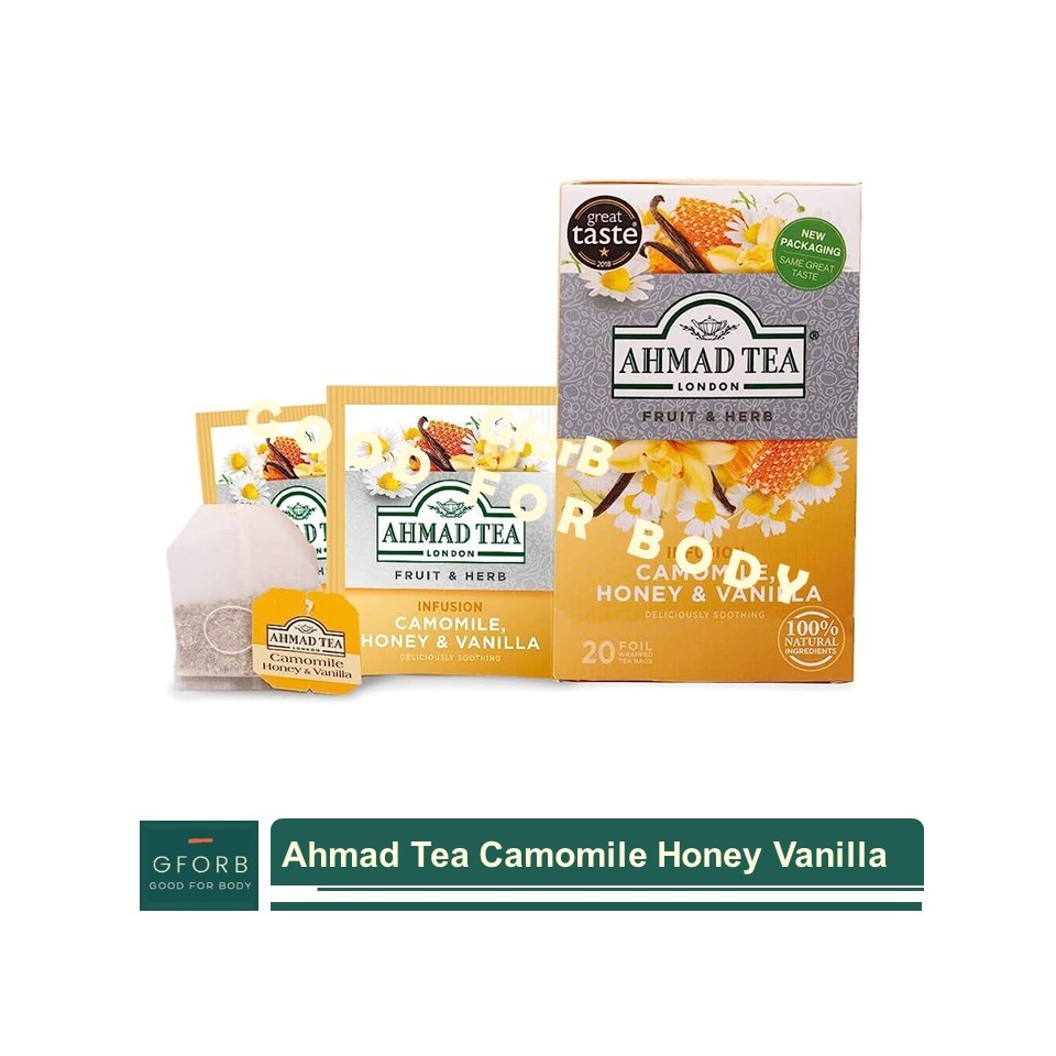 

SACHET Ahmad Tea Infusion Camomile Honey Vanilla London Teh Hijau Diet Sehat Buah