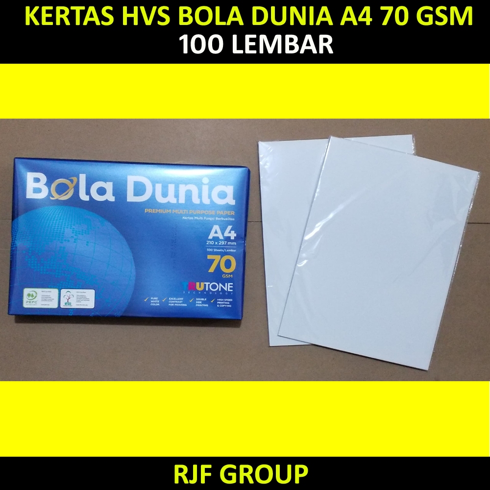 

KERTAS HVS BOLA DUNIA A4 70 gsm 100 LEMBAR