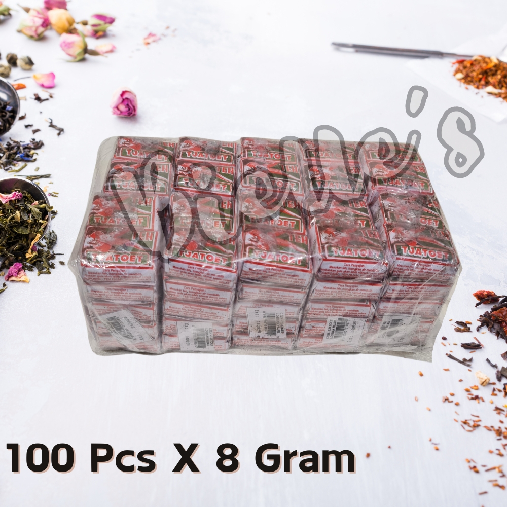 

100 Pcs - Teh Tjatoet Hijau Istimewa 100Pcs - SLOP - Teh Catut LOSINAN Melati Tradisional Awur Tubruk - Tjatut LUSINAN Jasmine Tea Bubuk - 2Tang - 2 Tang