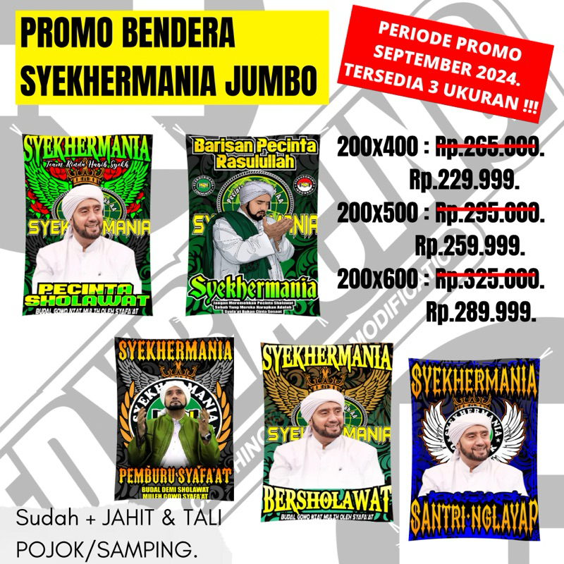 PR0M0 MUR4H JUMBO TIDAK MELAYANI COD | BENDERA SHOLAWAT | BENDERA SYEKHERMANIA | BENDERA HABIB SYEKH
