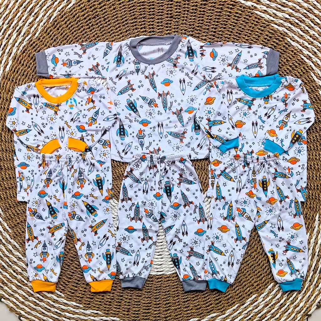 6 pcs/3 setelan lengan panjang baju anak perempuan setelan bayi laki laki baju tidur 6 12 bulan