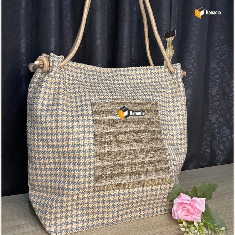 Tote Bag Resleting Totebag Tali Sumbu Kain Goni