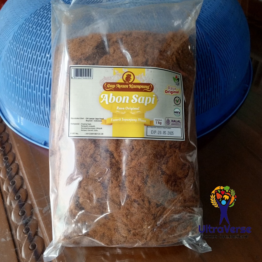 

Abon Sapi cap Ayam Kampung 1Kg Premium abon 1 Kg HALAL Abon Sapi Asli Enak Mantap Berkualitas Serat Daging Sapi