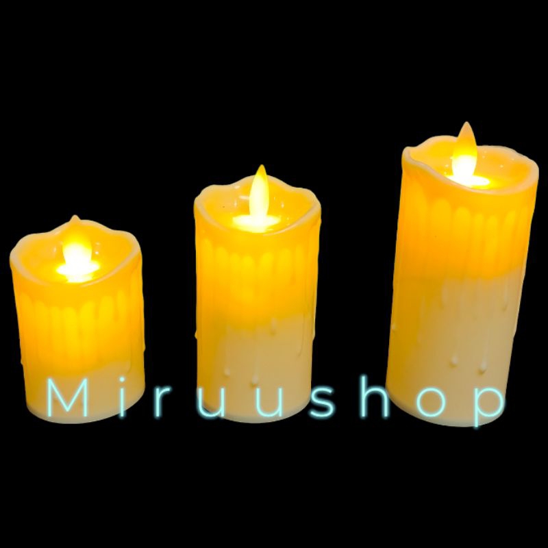 Lilin elektrik LED premium hias korea aesthetic lilin natal lilin altar lampu tidur korea model melt