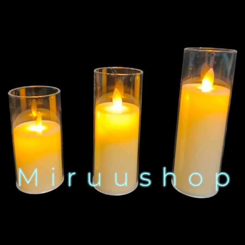 Lilin elektrik LED premium hias korea aesthetic lilin natal lilin altar lampu tidur korea model tran