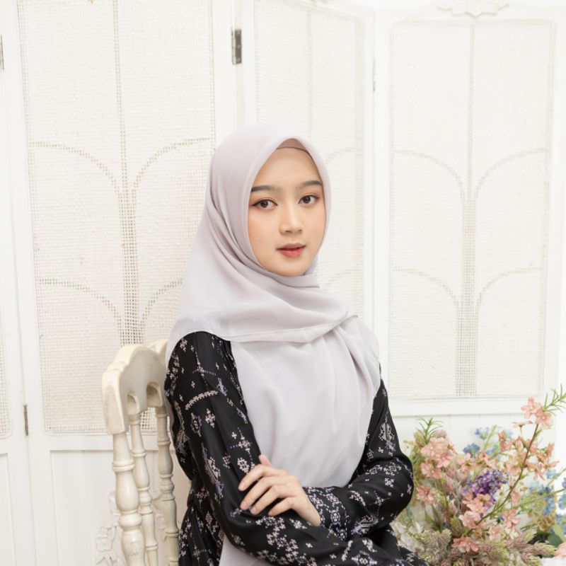 Elliza Official - Nadheera Dress Bahan Maxmara Luxury Print Warna Hitam Gamis Homedress Busui Size S