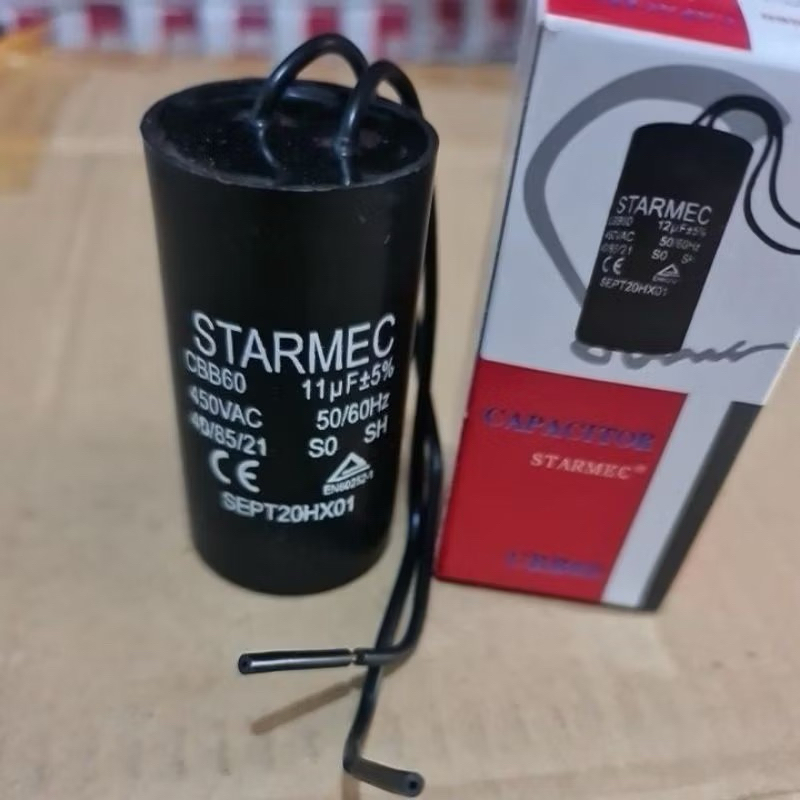 CAPASITOR MESIN CUCI Pompa Air  11UF / KAPASITOR 11 MIKRO / KAPASITOR MESIN CUCI DAN GENERATOR LAINN