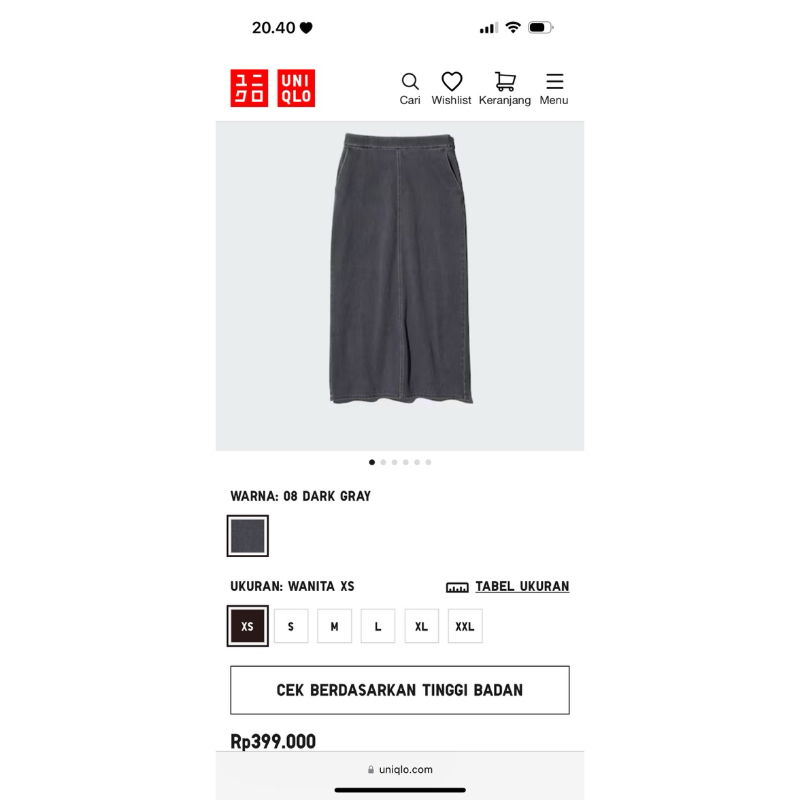 Rok Span Ultra Stretch Uniqlo Original